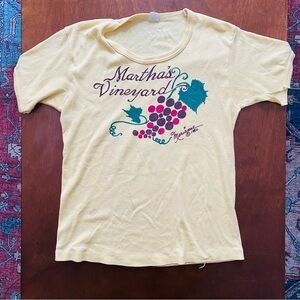 Vintage Martha’s Vineyard Babydoll Tee TShirt Distressed Y2K DIY Coquette Style